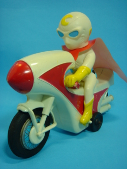 昭和レトロ 当時物 月光仮面 ソフビ ムーンライト号フリクション月光号