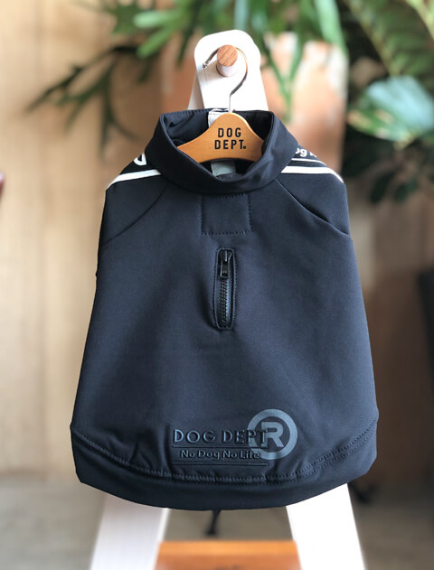 犬服 / ドッグウェア】ロゴライン裏ボアスタンドジップ / DOG DEPT