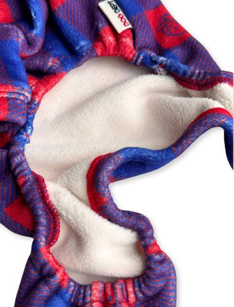 犬服 / ドッグウェア】ストレッチフリースチェックロンパース / DOG