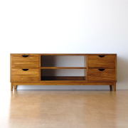 テレビ台 チーク 無垢材 幅114 奥行35 チークローボード114スリム