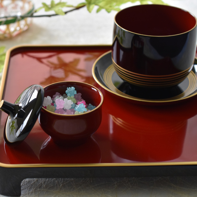 KINSEN トレイ isukeブランド 漆塗りのお膳 漆器の井助