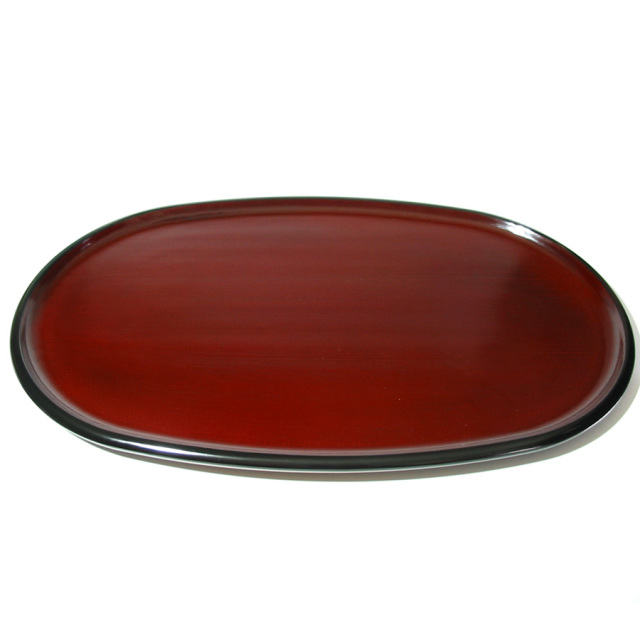 小判盆 布目 大 木製 漆塗り トレー 漆器の井助