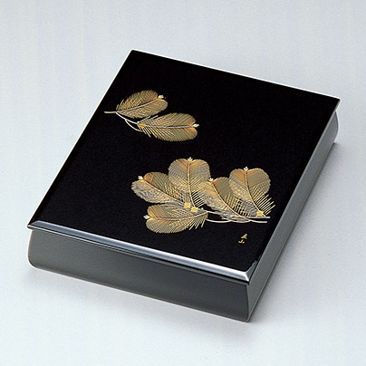 硯箱 沈金紅白梅 黒 漆塗り・木製 11-14208 (製造中止) 漆器の井助