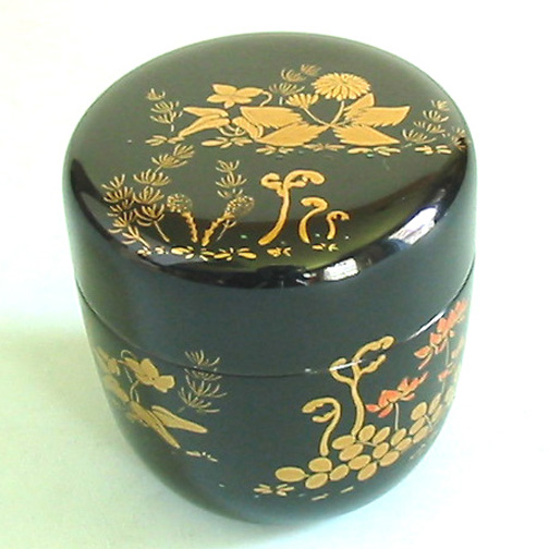 中棗 春野蒔絵 木製 漆塗り お茶道具【製造中止】 漆器の井助