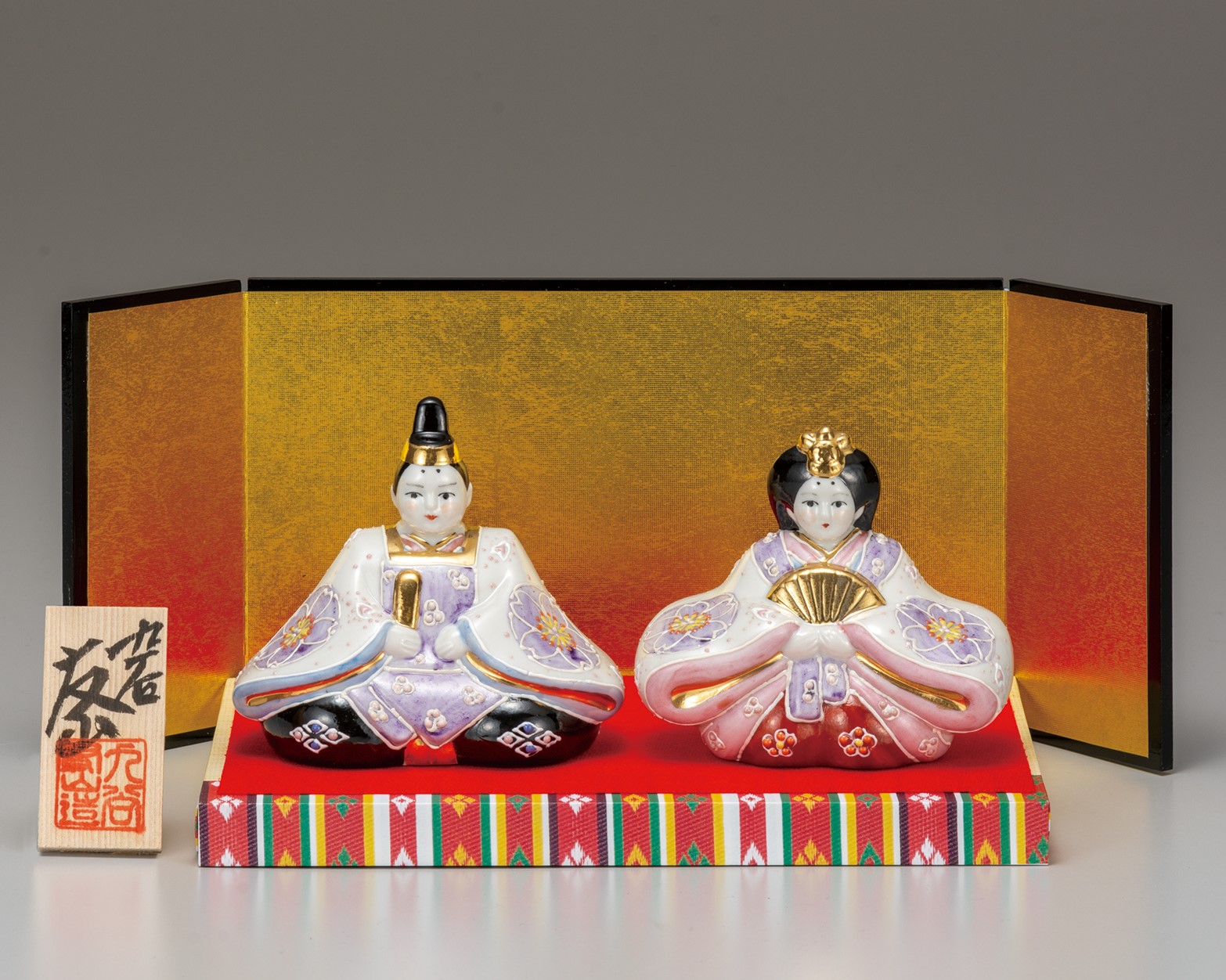 高級 九谷焼 立雛人形 良品です 高級 九谷焼 立雛人形 良品です 九谷焼