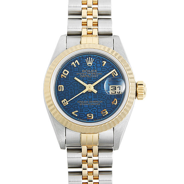 69173 ブルー彫りコンピューター/アラビア ROLEX（ロレックス