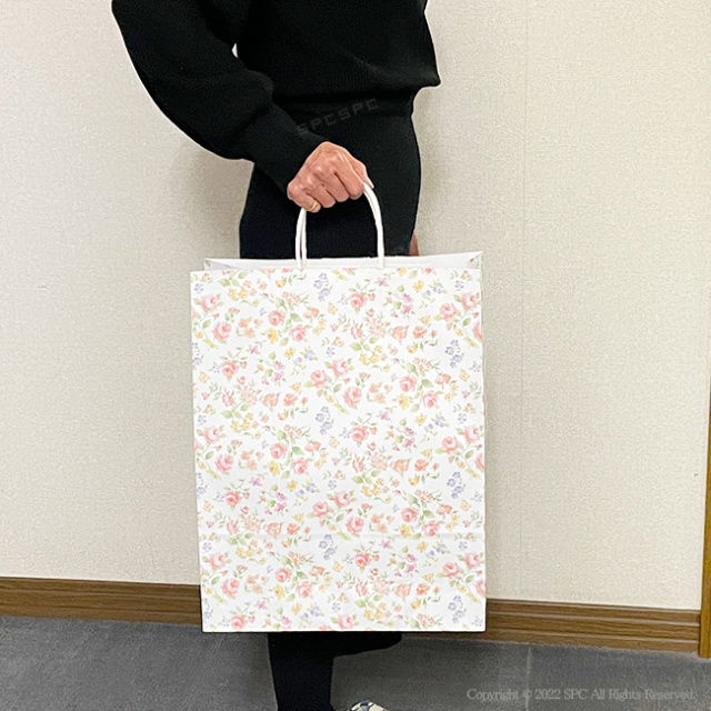 手提げ紙袋 花柄（ロマネスク）2才 【32×11.5×H41cm】｜通販ギフト生活.JP