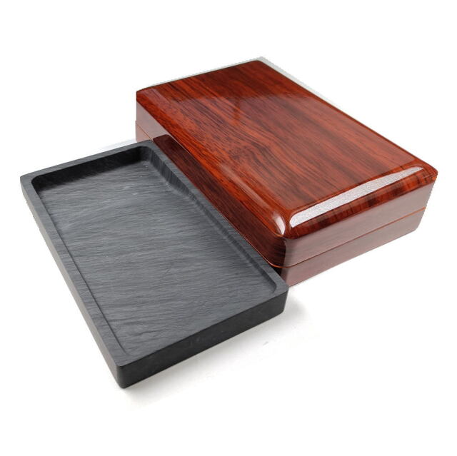 しれみ 漆器製 長方形硯箱 中国 硯 しれみ 漆器製 長方形硯箱 中国 硯