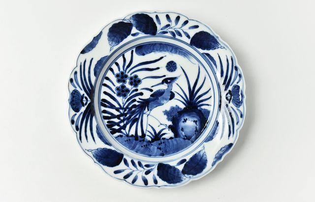 岩永 浩 芙蓉手花鳥文輪花リム7寸皿 ｜ 暮らしのうつわ花田 和食器 通販