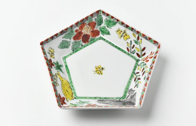 古川桜 5C 猪鹿蝶五角中鉢 ｜ 暮らしのうつわ花田 和食器 通販