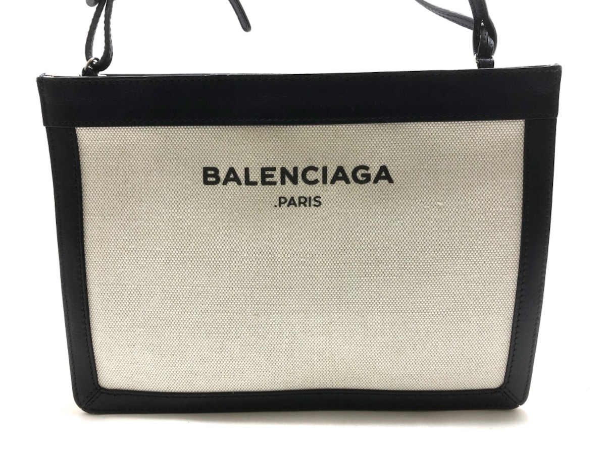 バレンシアガ/ショルダーバッグ/ネイビーポシェット/アイボリー