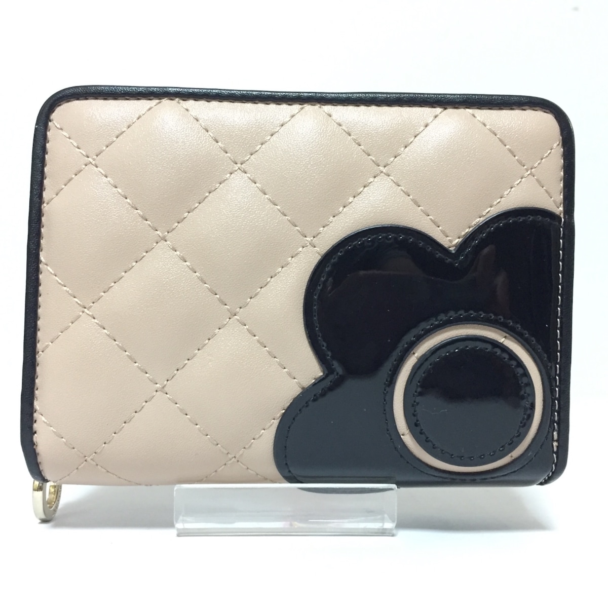 マリークワント/2つ折り財布/ベージュ×黒の買取実績【ブランディア】