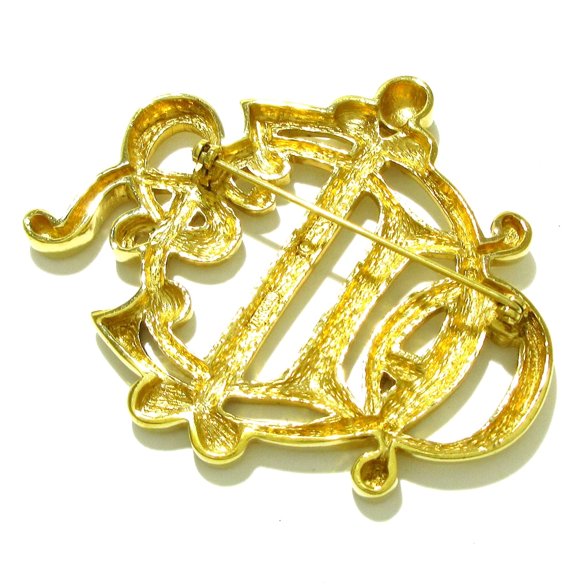 Dior ゴールドロゴブローチ クリスチャンディオール Christian Dior