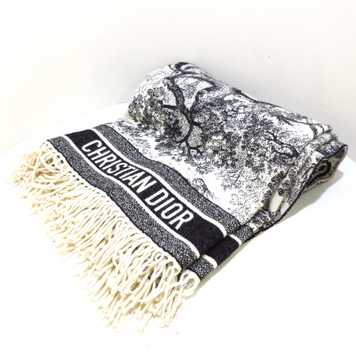 ディオール/クリスチャンディオール/マフラー/黒×アイボリーの買取実績