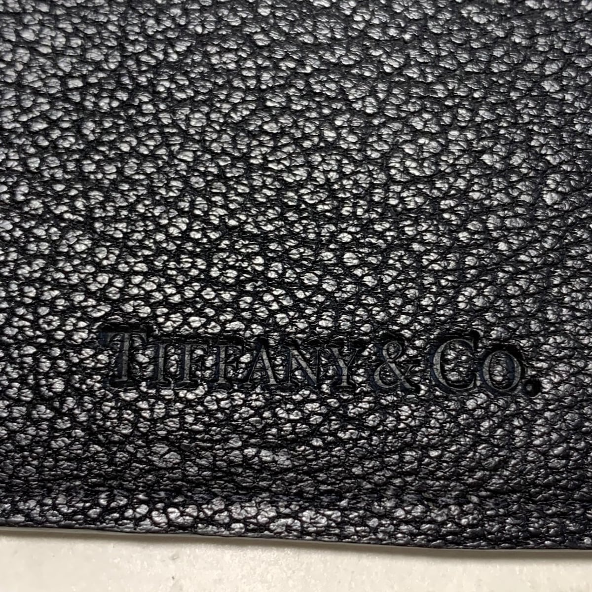 TIFFANY&Co.(ティファニー) 小物美品 - 黒 ネームタグ レザー