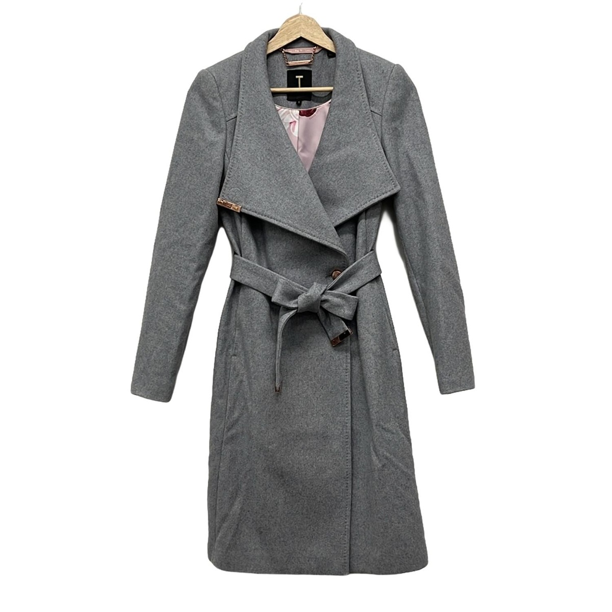 TED BAKER ウール ロングラップコート/テッドベイカー