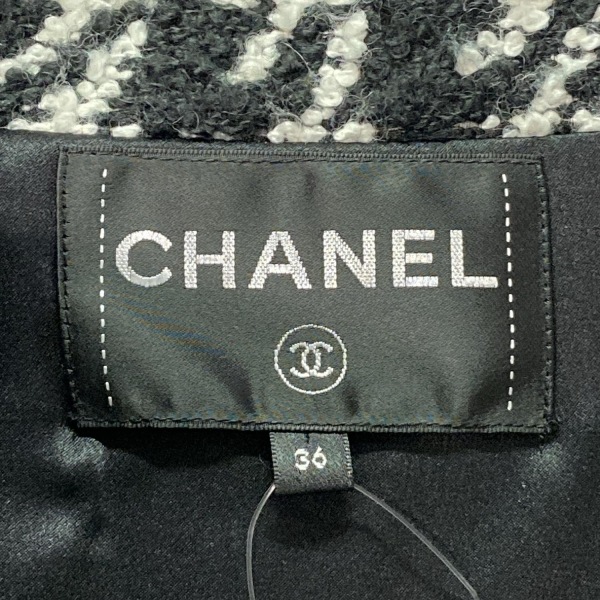 シャネル コート サイズ36 S レディース - P54695 白×黒 ウール