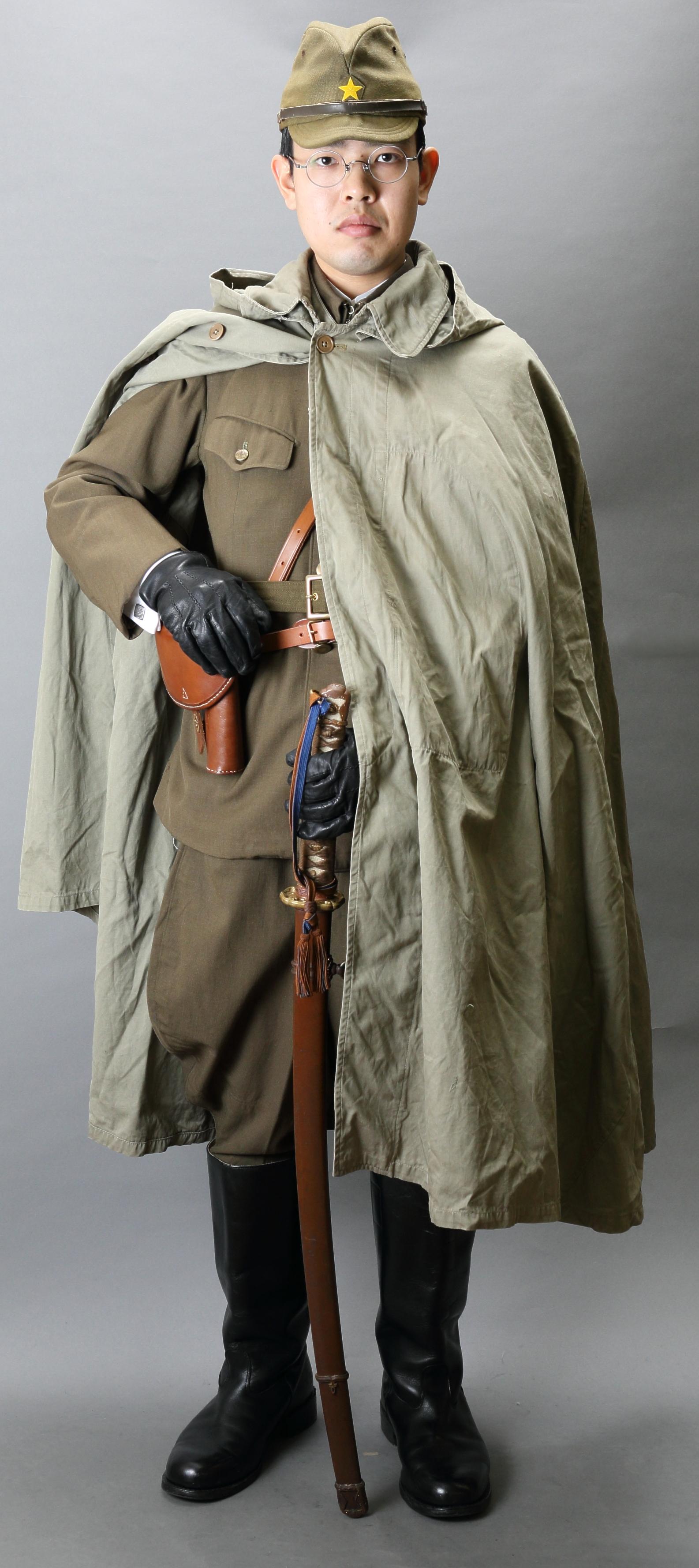 日本軍 将校用マント特注護謨仕立品 青年将校 貴重 状態良好 軍服 陸軍