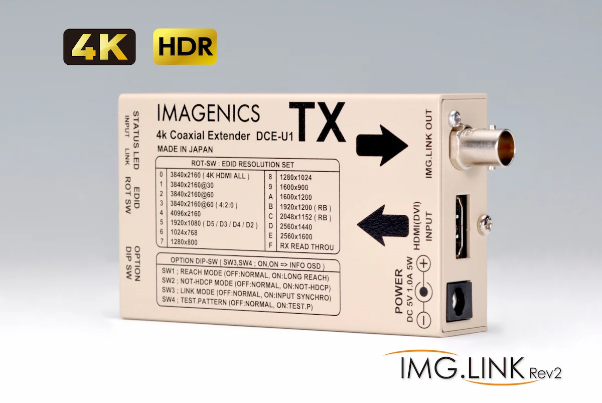 イメージニクス HDMI DVI 信号同軸延長器・送信器 フロアコンセント