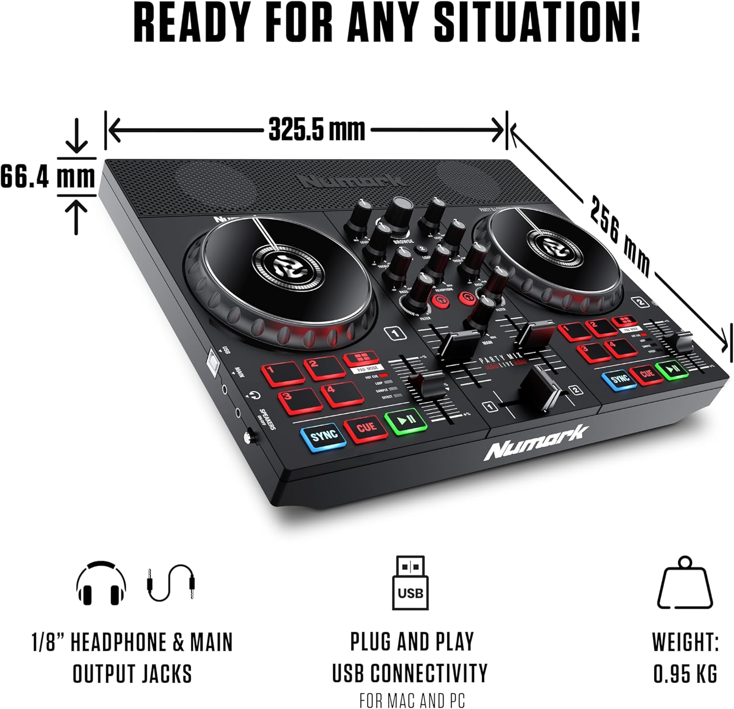 Numark Party Mix Live DJ Controller with Speakers, India | Ubuy