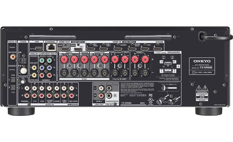 Onkyo TX-NR686 7.2-channel home theater receiver with Wi-Fi
