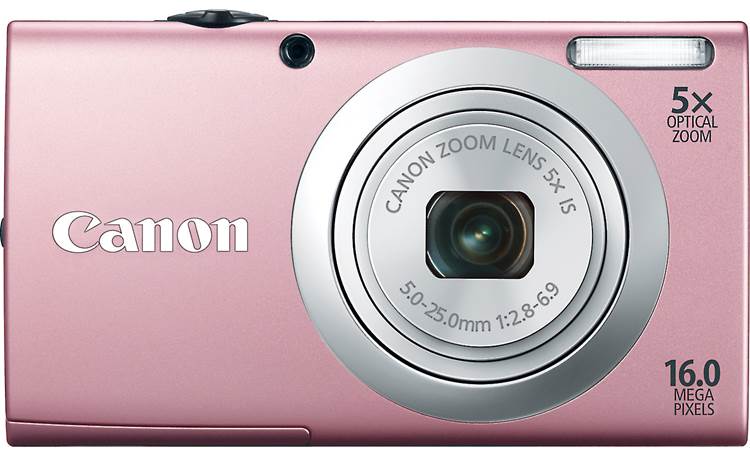 Canon PowerShot A2400 IS (Pink) 16-megapixel digital camera with