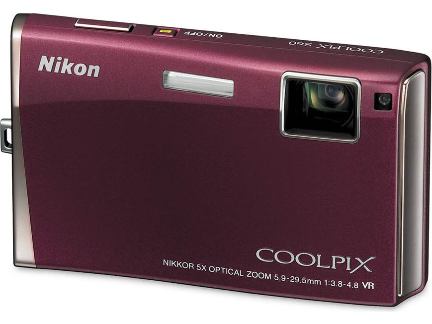 Nikon Coolpix S60 (Burgundy) 10-megapixel digital camera with 5X
