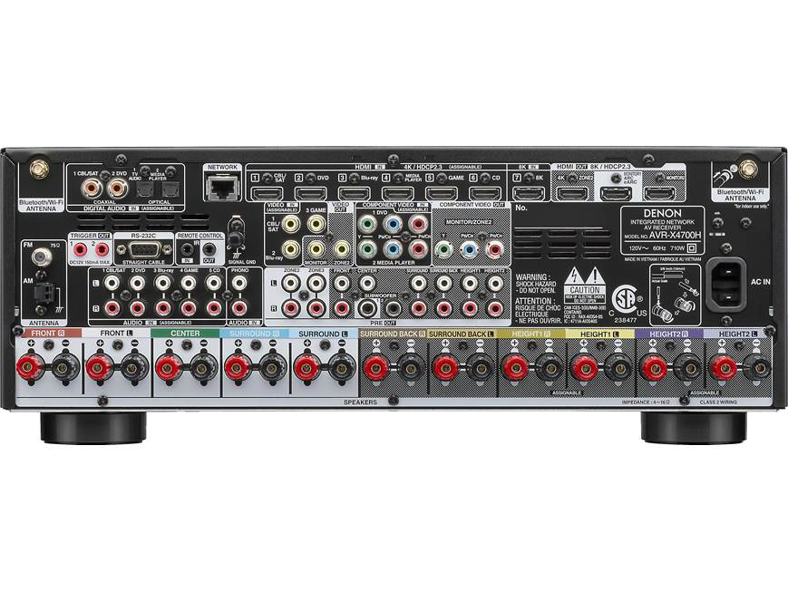Denon AVR-X4700H 9.2-channel home theater receiver with Wi-Fi