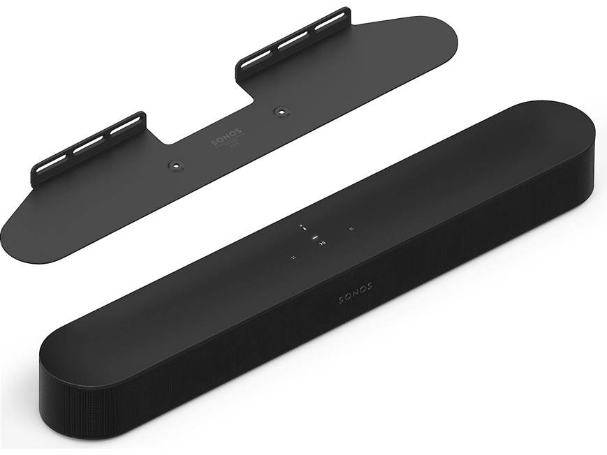 Sonos Beam (Gen 2) + Wall Mount Kit (Black) Powered sound bar