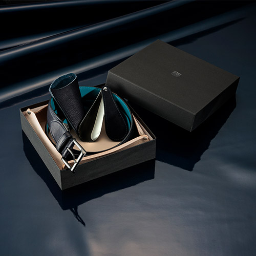 ANA FINDS＞長沢ベルト工業 葛飾レザー 伸縮ベルト＆シューホーン