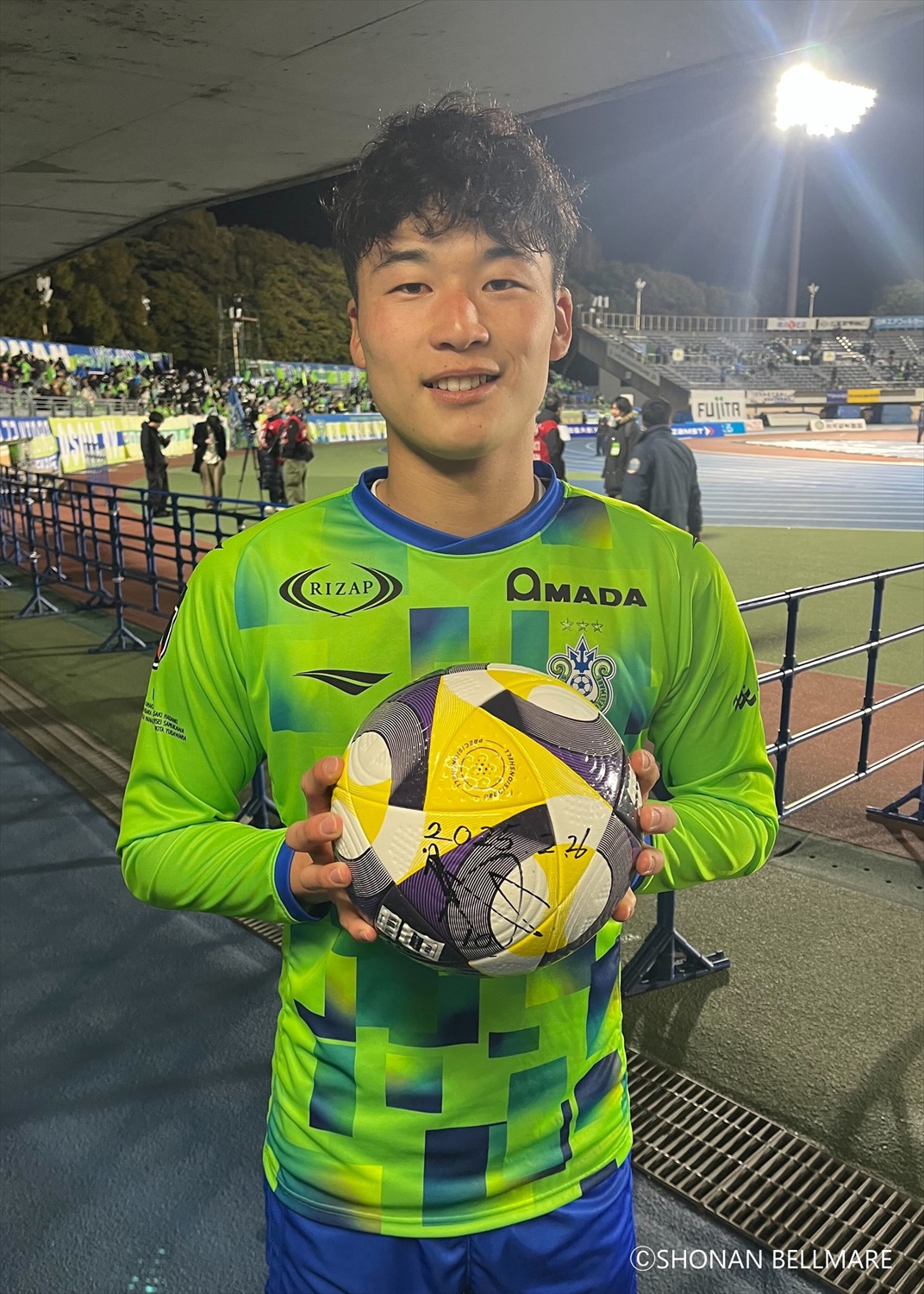 直筆サイン入り写真 中川 寛斗 湘南ベルマーレ/フレームなし/SA鑑定済