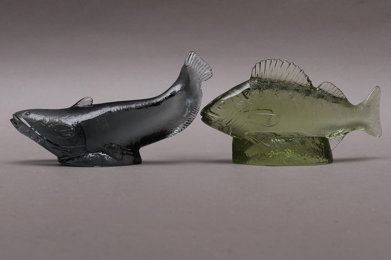 FIGURINES, 7 pcs, glass, WWF, Paul Hoff, Kosta Boda. Glass - Other