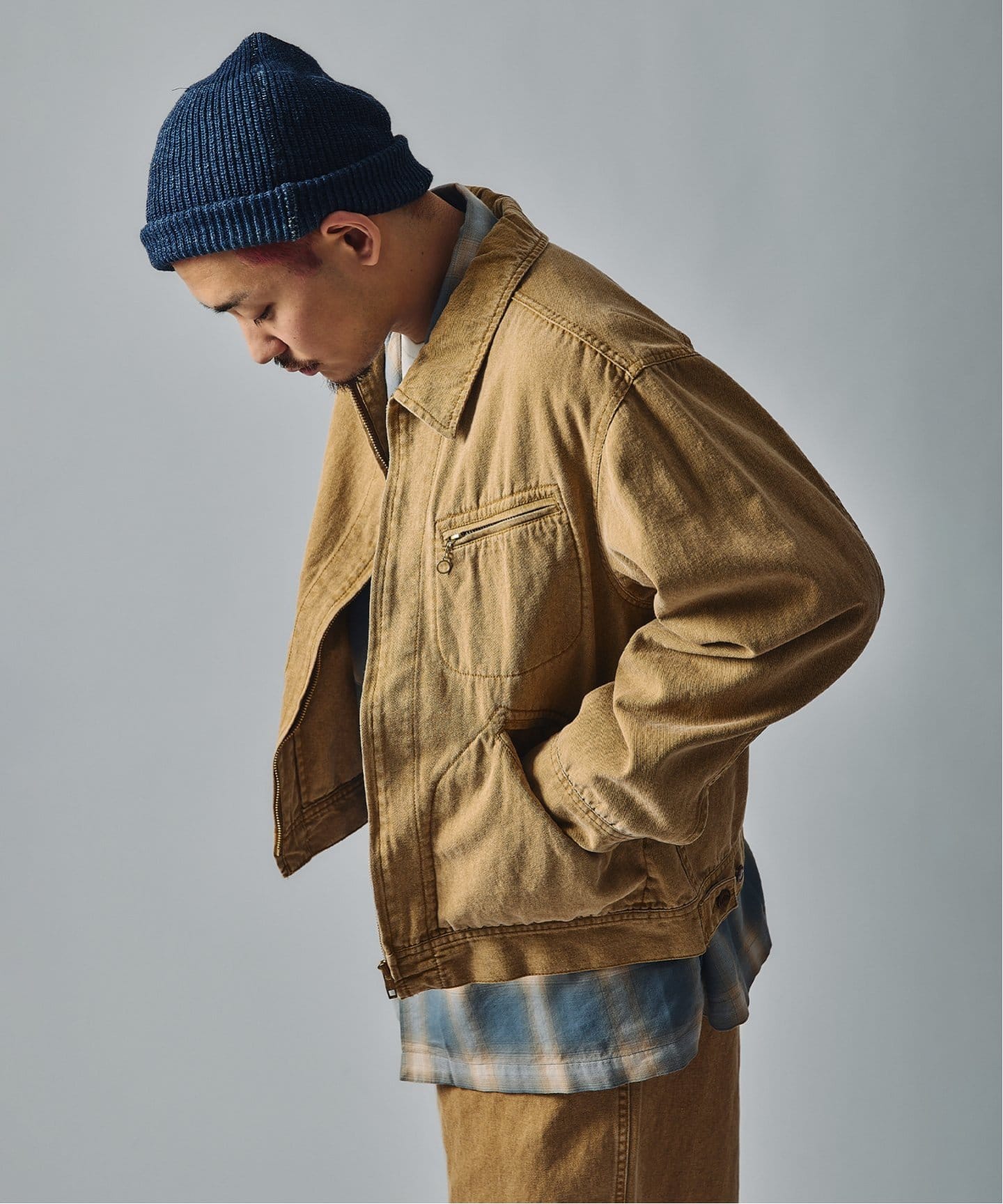 J.S.Homestead / Stead ピグメントキャンバス ジップジャケット