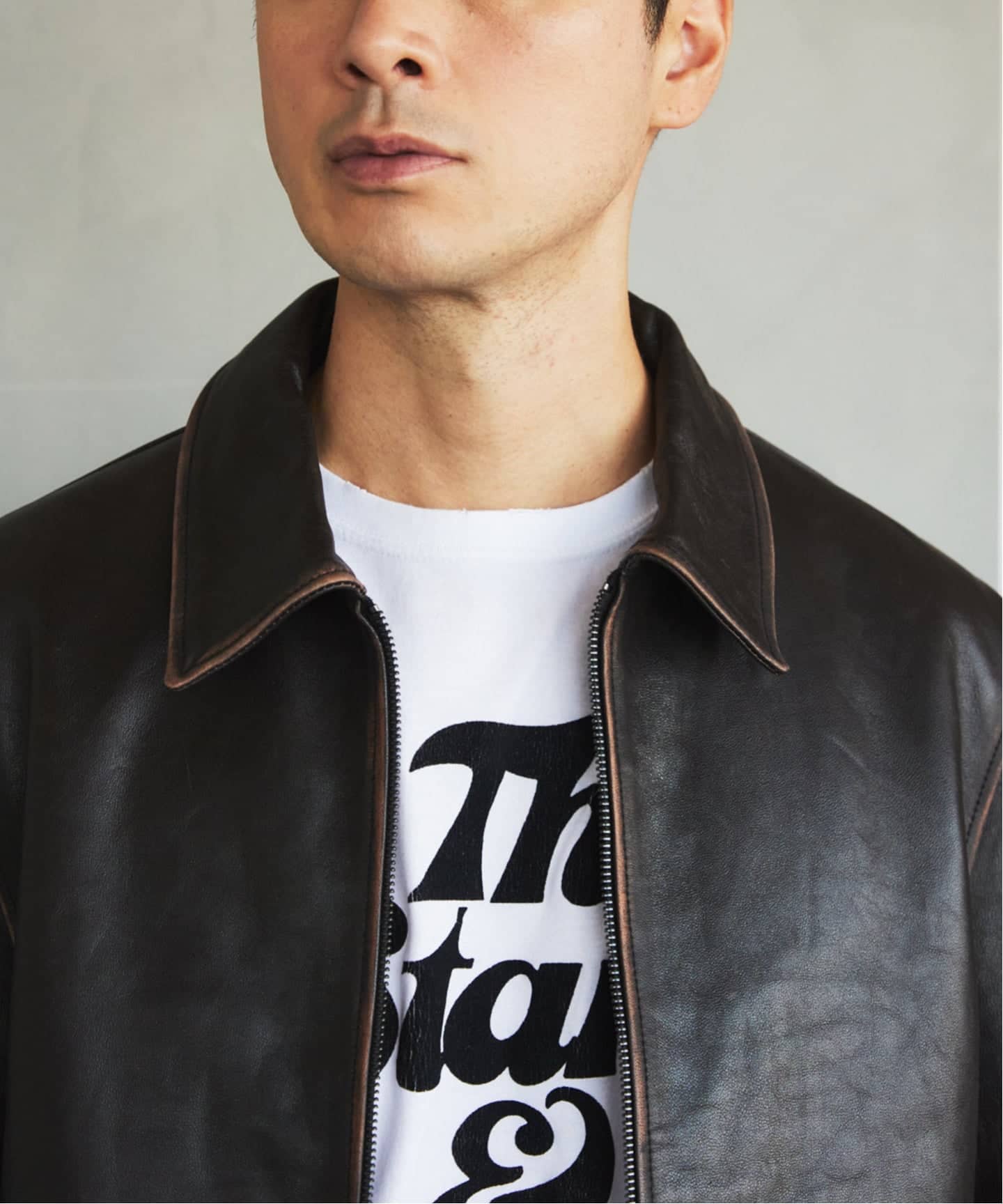 ラムレザー フレンチアンティーク ライダースジャケット（レザー