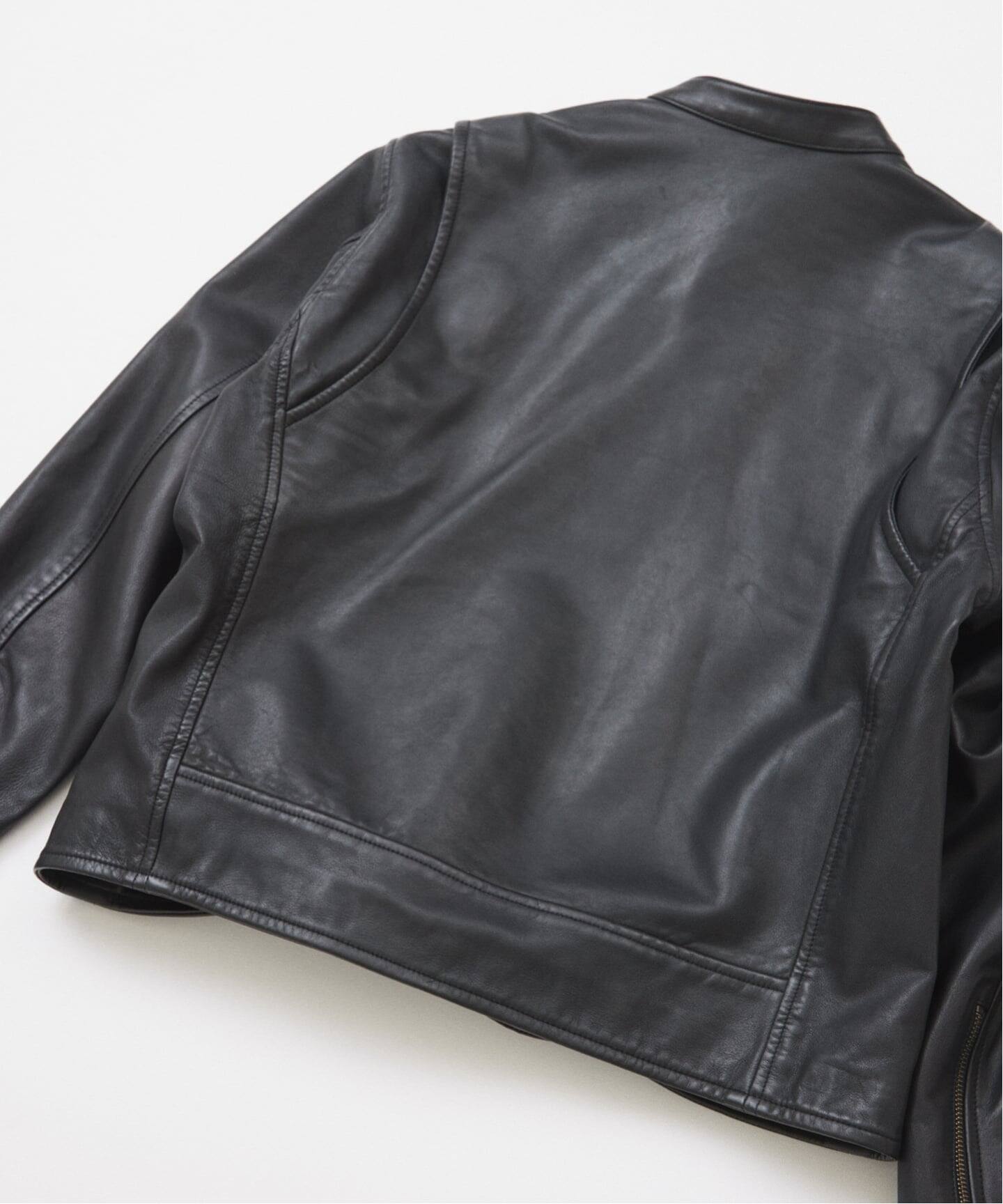 ウォッシュ シープ レザー シングル ライダース（レザージャケット