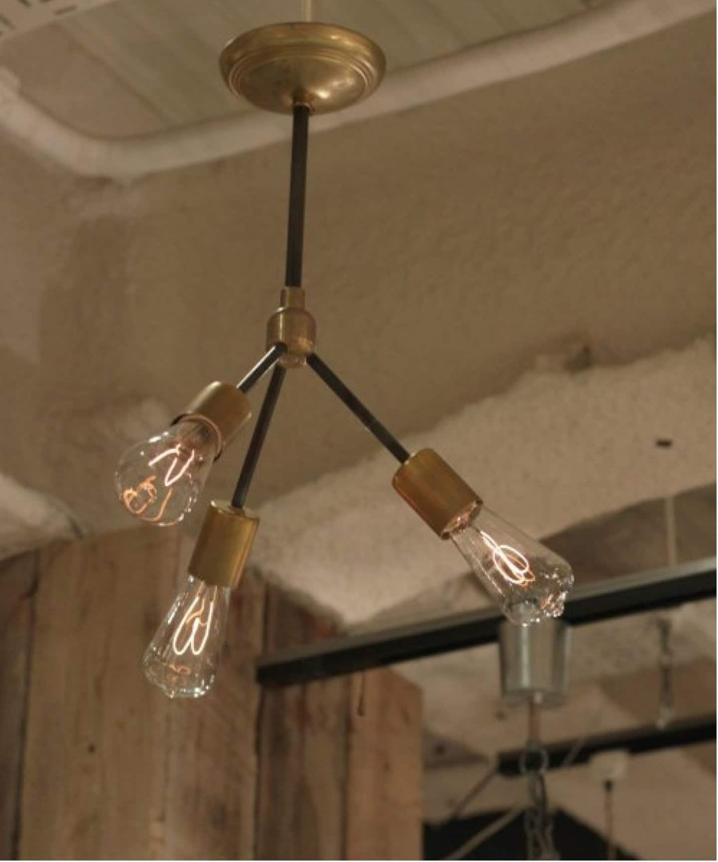 予約》SOLID BRASS LAMP 3ARM 45 BLACK ソリッドブラスランプ（照明