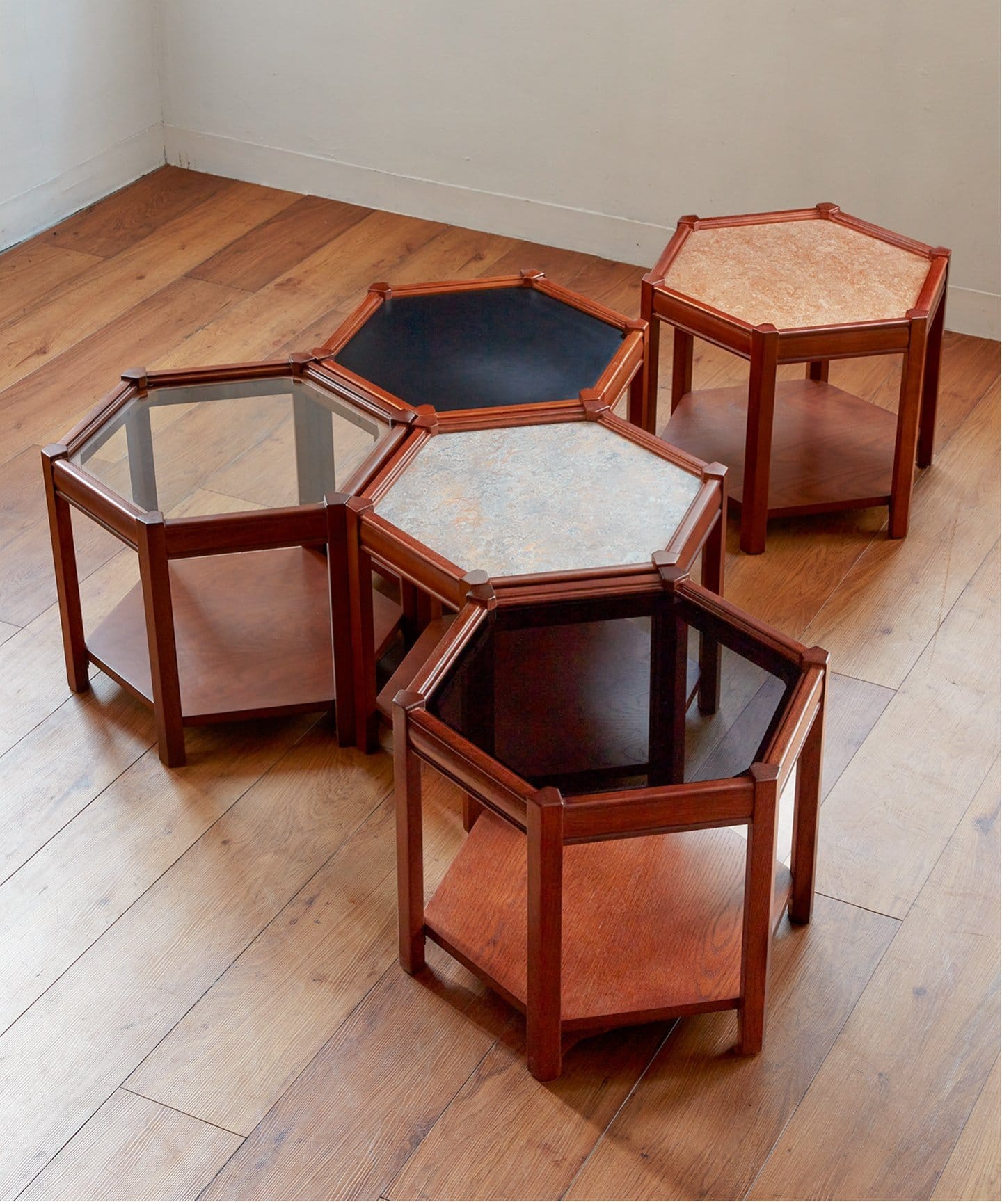 BROOKS HEXAGON TABLE_lino(GRY) ブルックスヘキサゴンテーブル