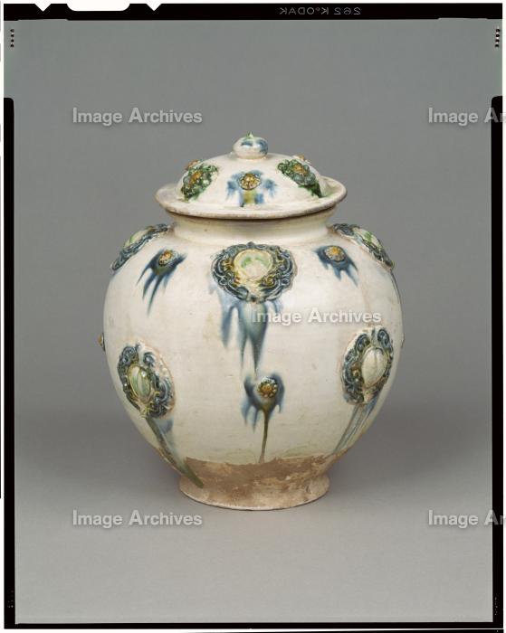 中国 唐時代 越州窯 青磁 虎貼花文 皈依瓶 日月壺 共箱 V R8771B 中国