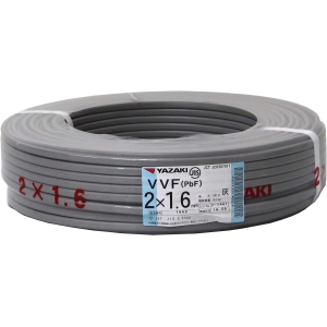 VVF1.6×2C×100m (矢崎エナジーシステム)｜2心｜電線(ケーブル)｜電材堂