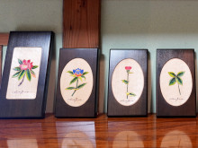 松本で「クラサワ工房」展 家族で手がける農民美術、木彫りの魅力を