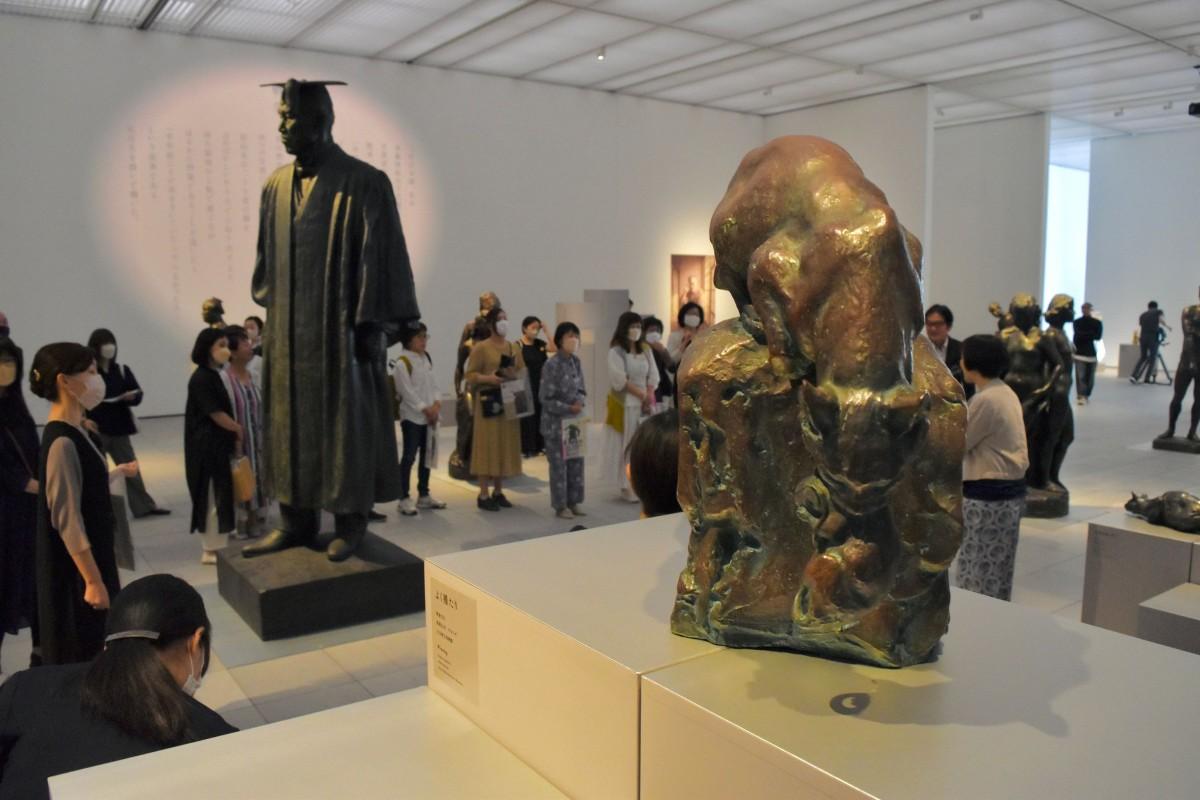 ☆朝倉文夫作ブロンズ像『総長大隈老侯像』大隈重信/高さ約38㎝/重量約