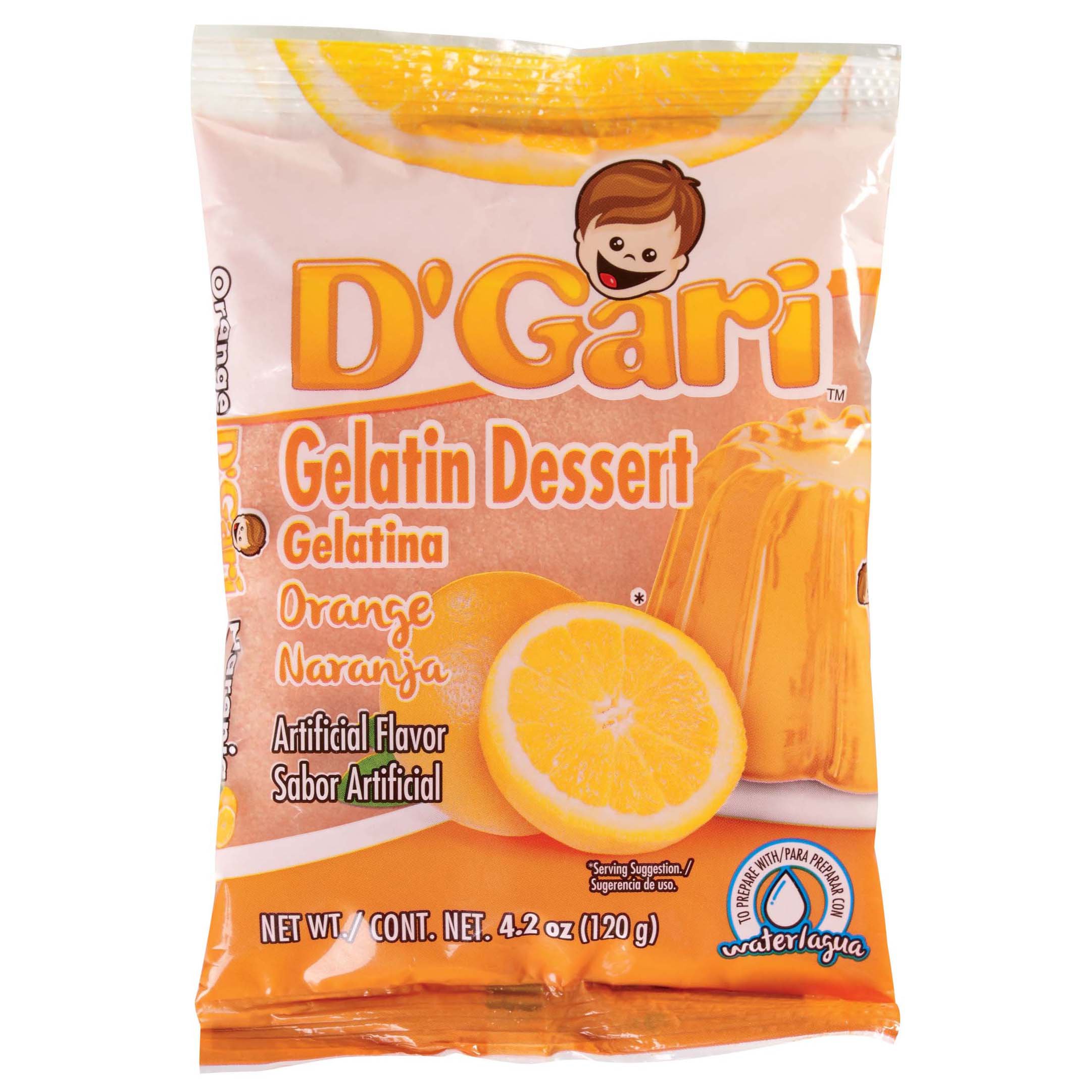 D'Gari Orange Gelatin Dessert Mix, 4.2 oz | Joe V's Smart Shop