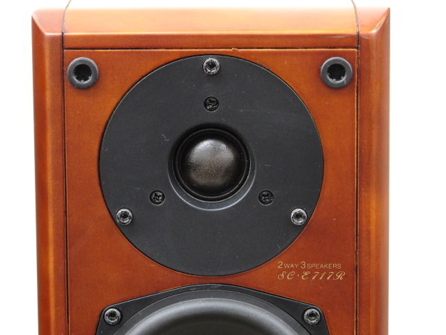 DENON SC-E717R 無垢材 X 2本 スピーカー ペア 動作OK PCOCC