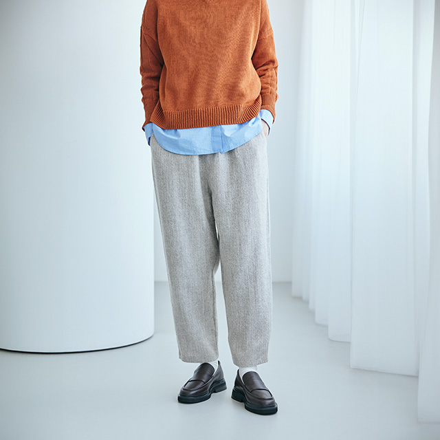 麻とウールツイード テーパードパンツ｜衣料品｜中川政七商店 公式サイト