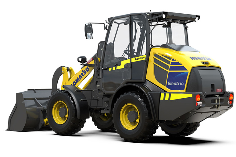 コマツが国際見本市で披露、初フル電動化「ホイールローダー」の実力