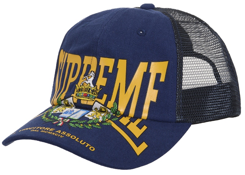 Supreme Crest Mesh Back 6-Panel Navy - FW25 - US
