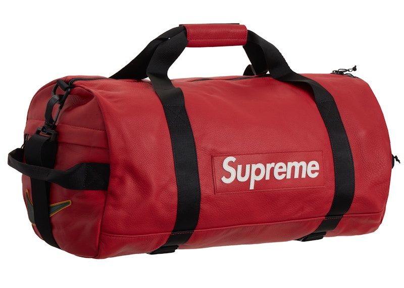 Supreme Nike Leather Duffle Bag Red - FW19 - US