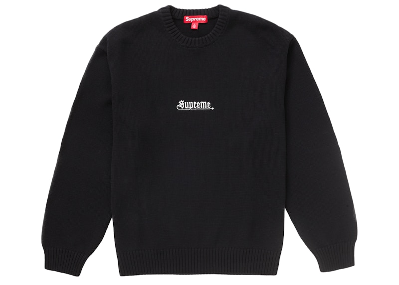 Supreme Old English Sweater Black Men's - US