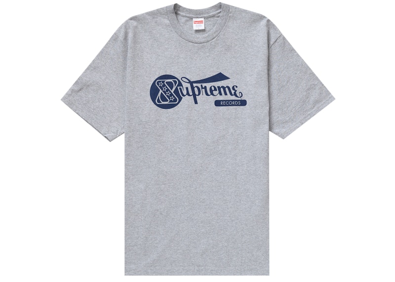 Supreme Records Tee Heather Grey Men's - SS24 - US