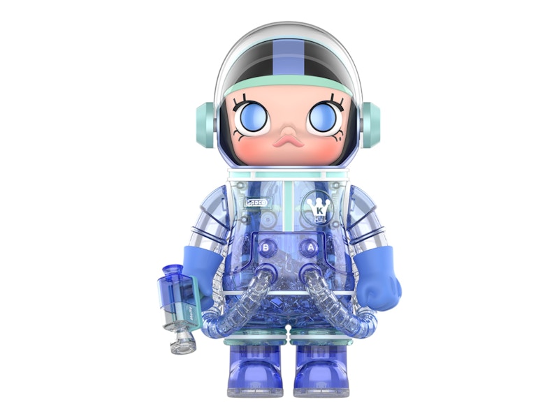 Pop Mart Mega Collection 400 % Space Molly Soft Drink Series Blue